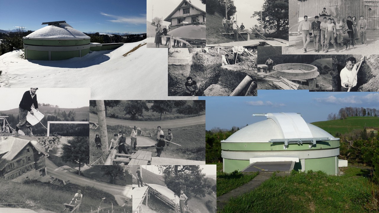 Sternenberg Observatory in historical and recent photographs. Source: sternwarte-sternenberg.ch