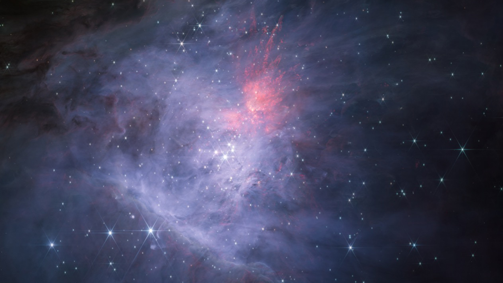 Image of the inner Orion Nebula and Trapezium Cluster by James Webb Space Telescope. This one-million-year-old star-forming region contains thousands of new stars and hundreds of planetary mass objects floating freely in the nebula, not orbiting stars. (Photo credit: NASA, ESA, CSA /M. McCaughrean, S. Pearson)